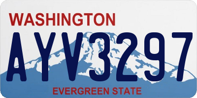 WA license plate AYV3297