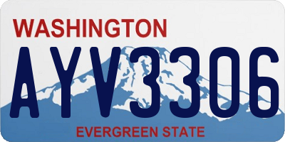 WA license plate AYV3306
