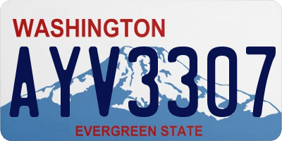 WA license plate AYV3307