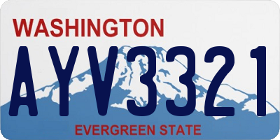 WA license plate AYV3321