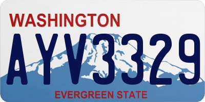 WA license plate AYV3329