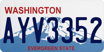 WA license plate AYV3352
