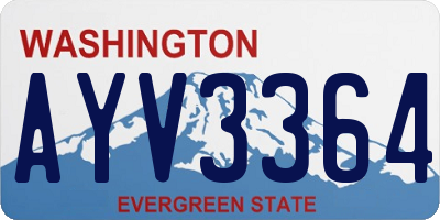 WA license plate AYV3364