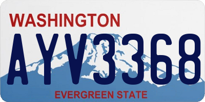 WA license plate AYV3368