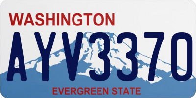 WA license plate AYV3370