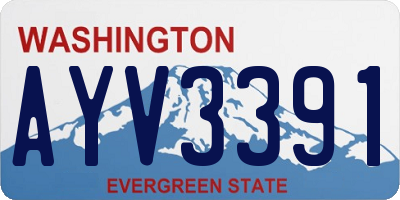 WA license plate AYV3391