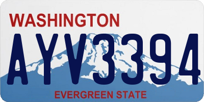 WA license plate AYV3394