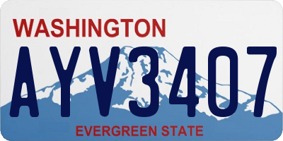 WA license plate AYV3407