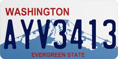 WA license plate AYV3413
