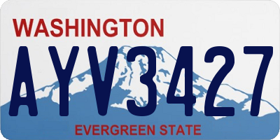 WA license plate AYV3427