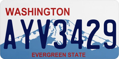 WA license plate AYV3429