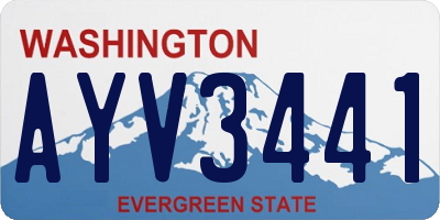 WA license plate AYV3441