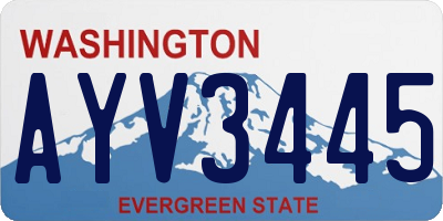 WA license plate AYV3445