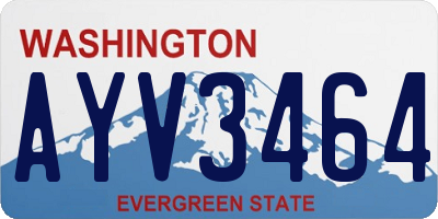 WA license plate AYV3464