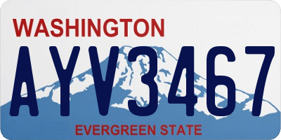 WA license plate AYV3467