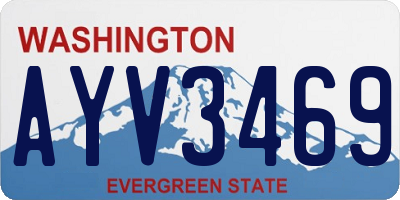 WA license plate AYV3469