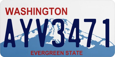 WA license plate AYV3471