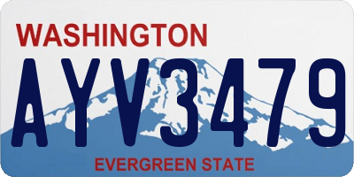 WA license plate AYV3479