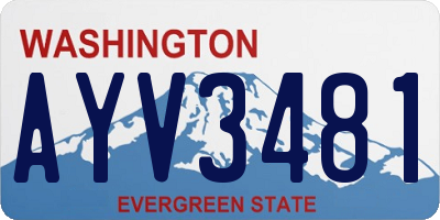 WA license plate AYV3481
