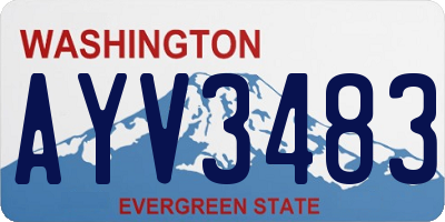 WA license plate AYV3483