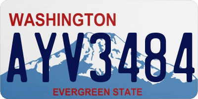 WA license plate AYV3484
