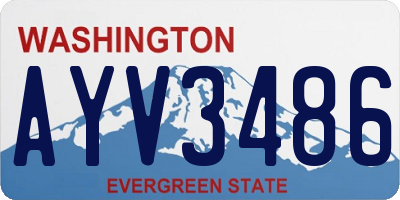 WA license plate AYV3486