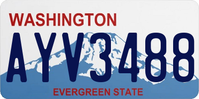 WA license plate AYV3488