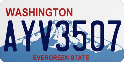 WA license plate AYV3507