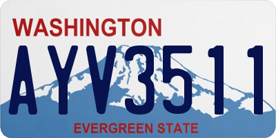 WA license plate AYV3511