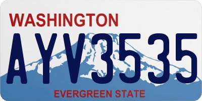 WA license plate AYV3535