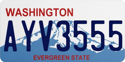 WA license plate AYV3555