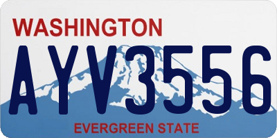 WA license plate AYV3556