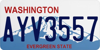WA license plate AYV3557