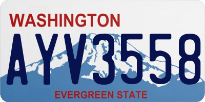 WA license plate AYV3558
