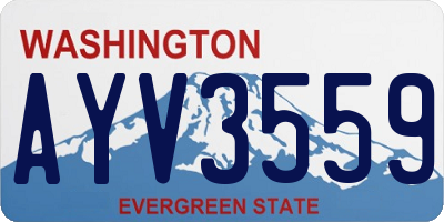 WA license plate AYV3559