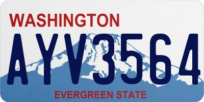 WA license plate AYV3564