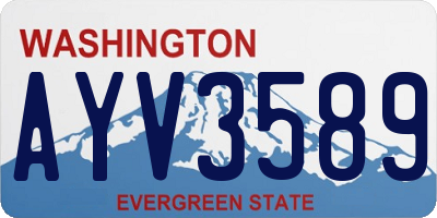 WA license plate AYV3589