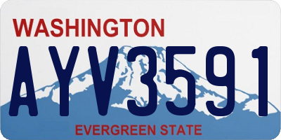 WA license plate AYV3591