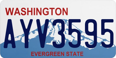 WA license plate AYV3595