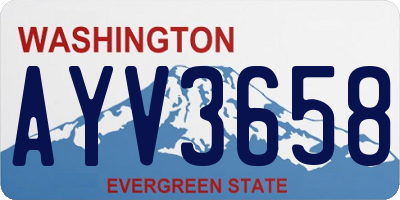 WA license plate AYV3658