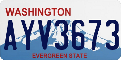 WA license plate AYV3673