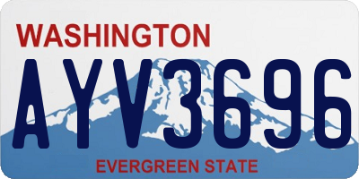WA license plate AYV3696