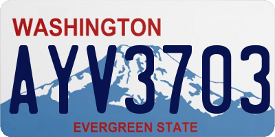 WA license plate AYV3703