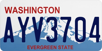 WA license plate AYV3704
