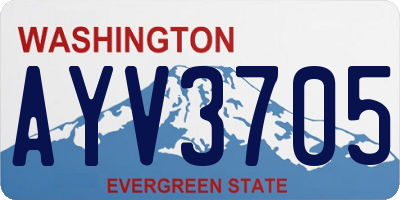 WA license plate AYV3705