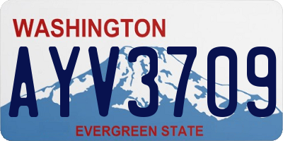 WA license plate AYV3709