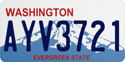 WA license plate AYV3721