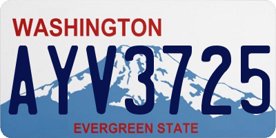 WA license plate AYV3725