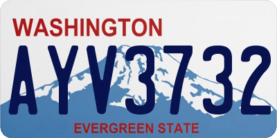 WA license plate AYV3732