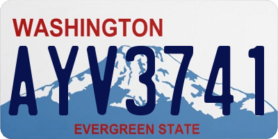 WA license plate AYV3741